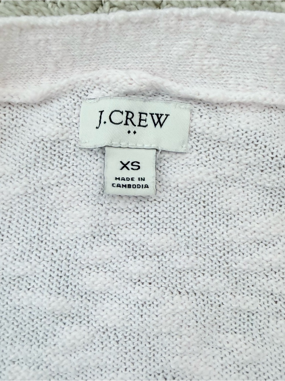 J. Crew light soft pink Button-Front V-Neck Cardigan - Picture 3 of 4